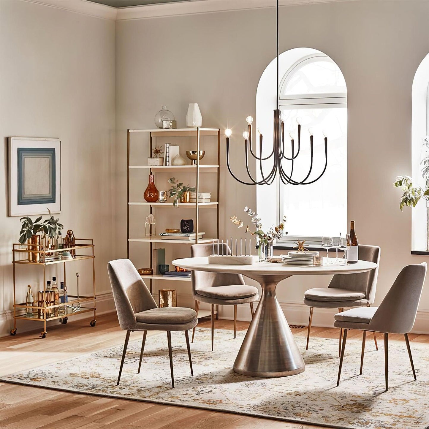 Arm Chandelier with Elegant